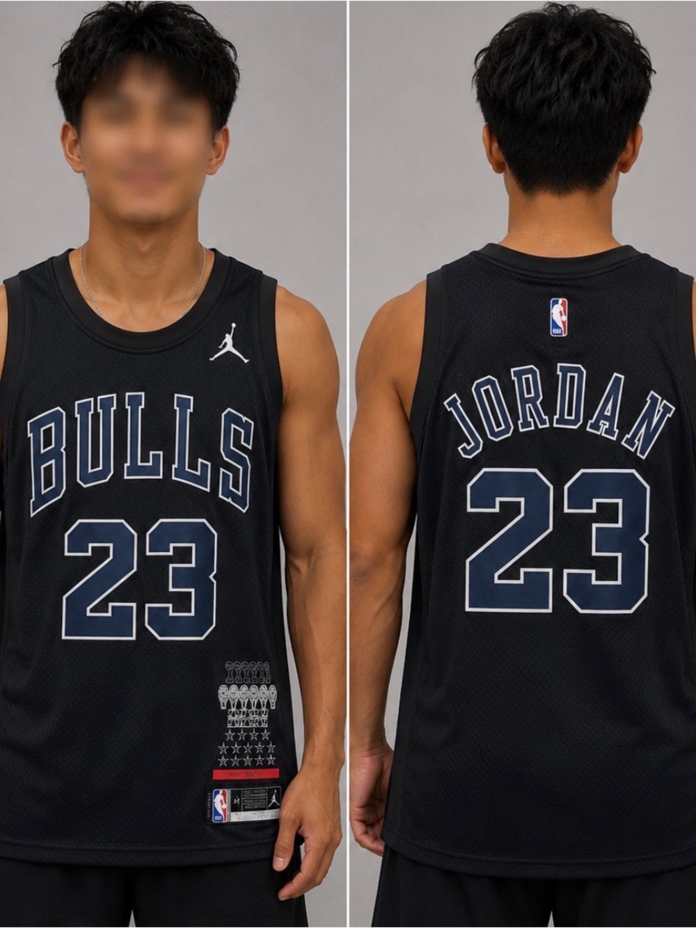 Jordan Bulls #23 Black Basketball Rare Special Edition Men Medium Printed Jersey